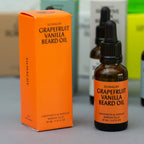 Huile à barbe pamplemousse et vanille – légère et rafraîchissante