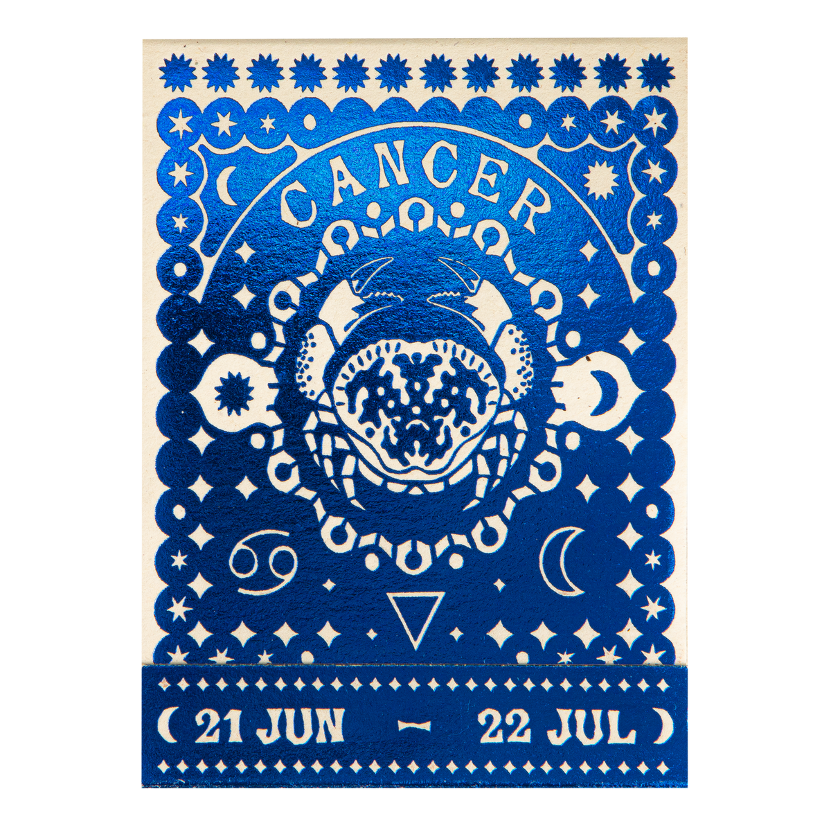 Carnet d'allumettes signe du zodiaque Cancer