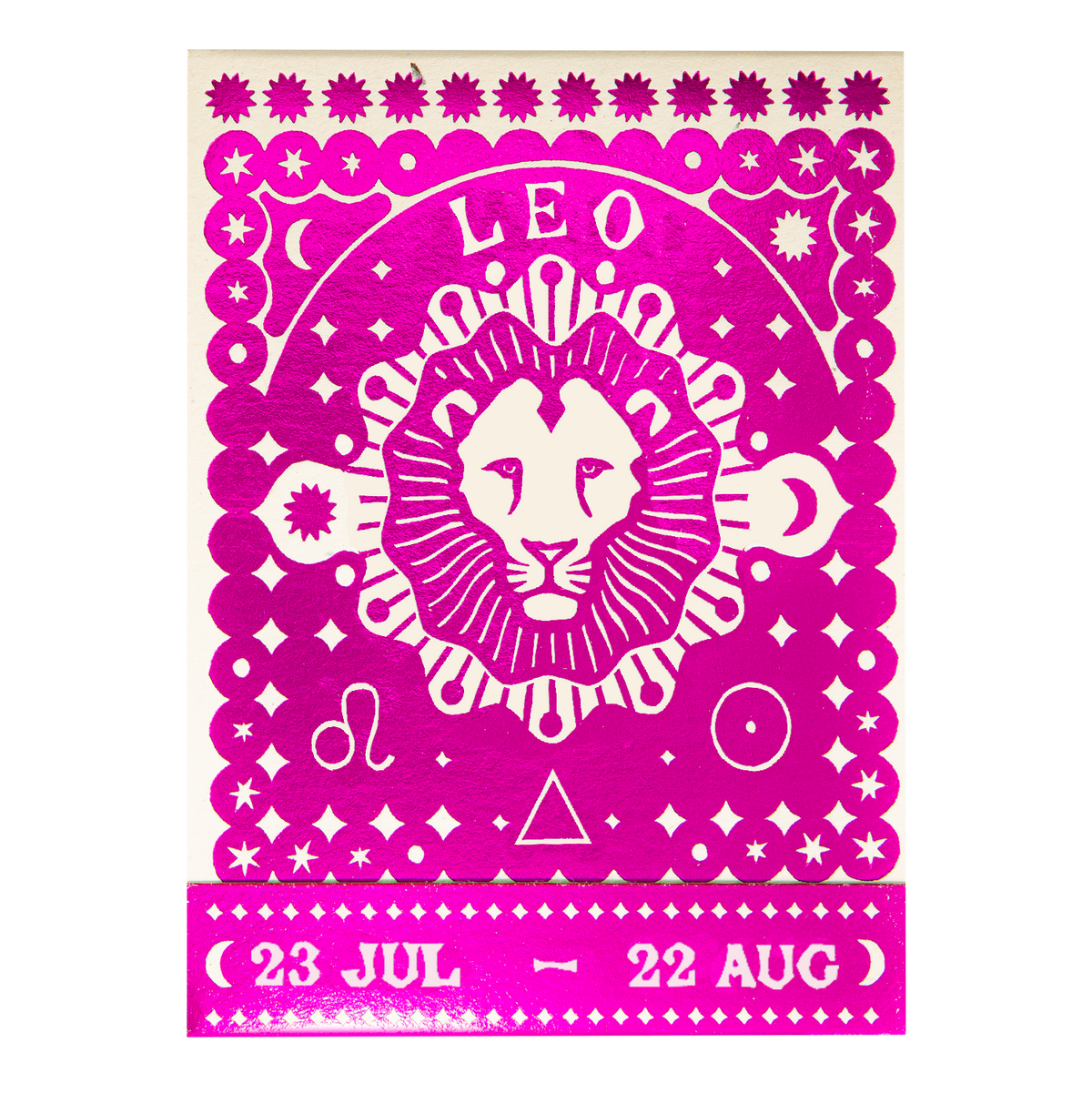 Carnet d'allumettes signe du zodiaque Lion
