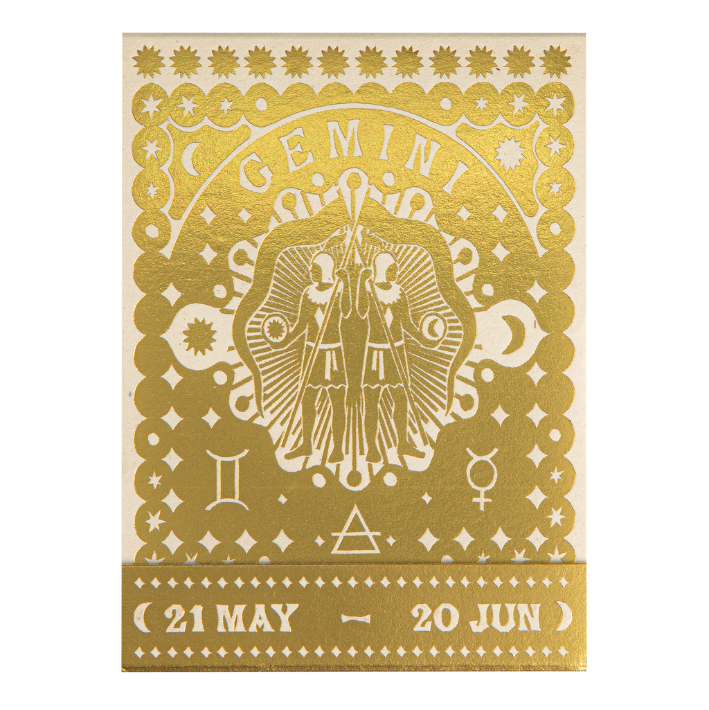 Carnet d'allumettes signe du zodiaque Gémeaux