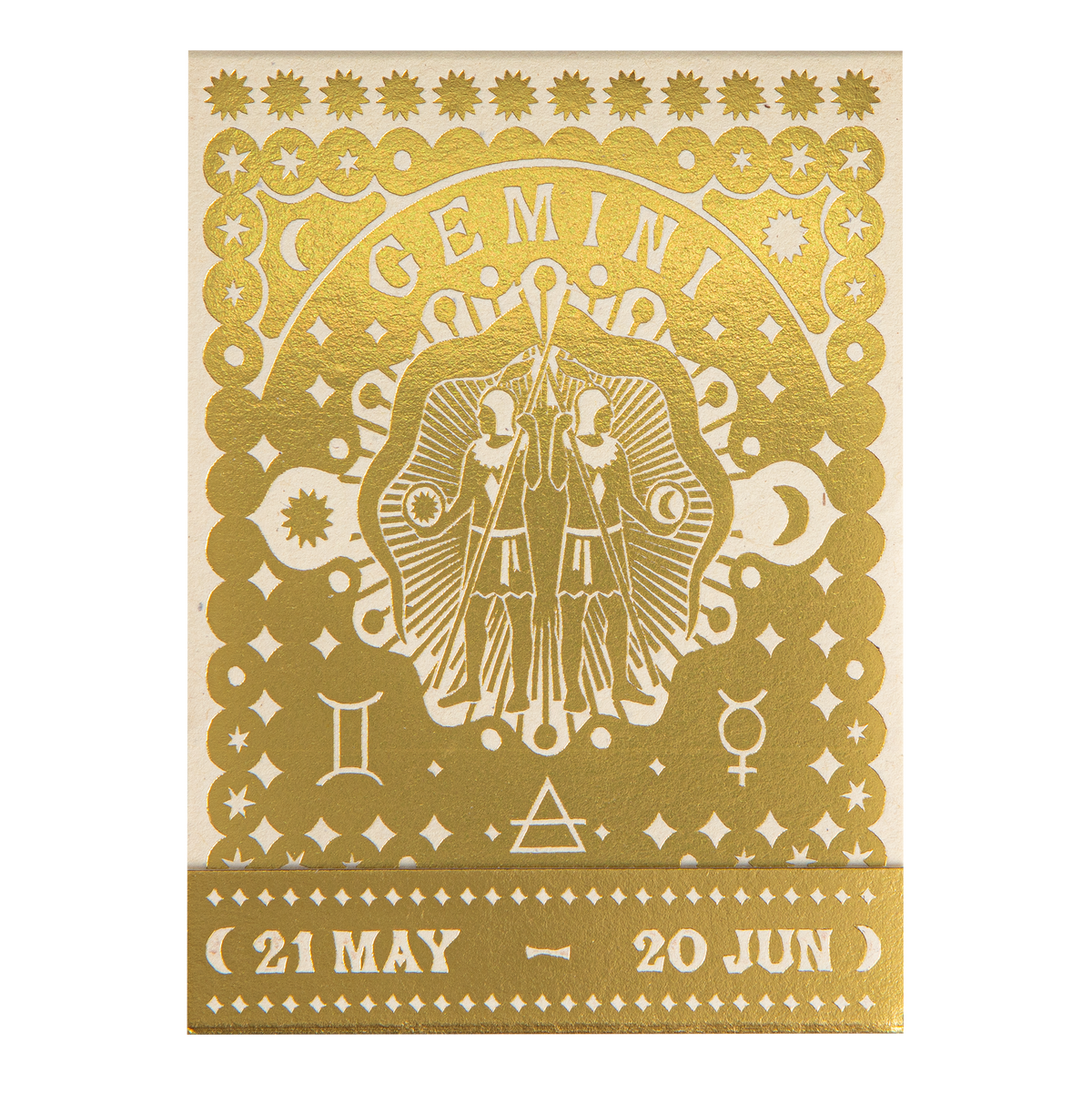 Carnet d'allumettes signe du zodiaque Gémeaux