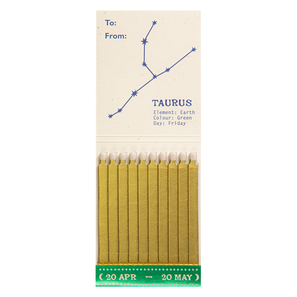 Carnet d'allumettes signe du zodiaque Taureau, vue 3