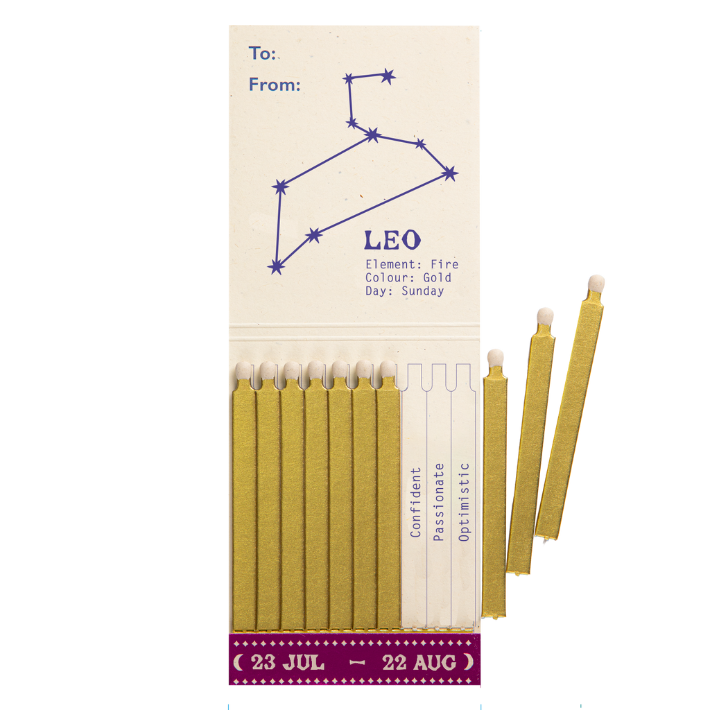 Carnet d'allumettes signe du zodiaque Lion, vue 2