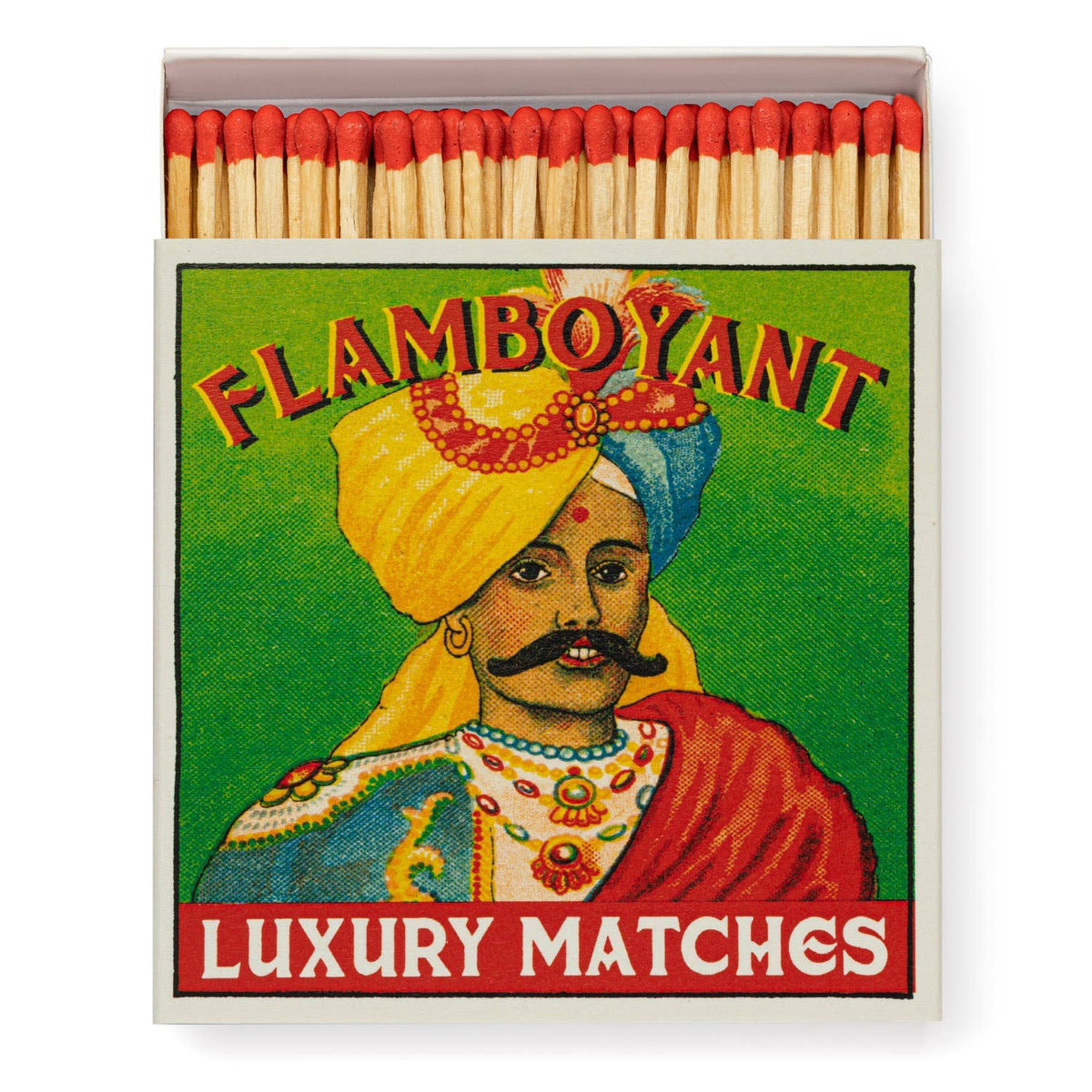Boîte carrée d'allumettes de sûreté décor Mr Flamboyant