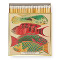 Boîte carrée d'allumettes de sûreté décor poisson