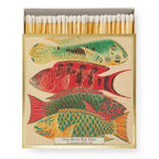 Boîte carrée d'allumettes de sûreté décor poisson