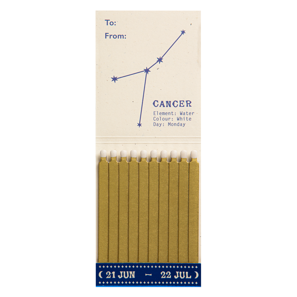 Carnet d'allumettes signe du zodiaque Cancer, vue 3