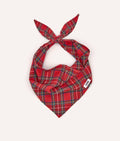 Bandana pour chien tartan Royal Stewart et crème