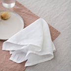 Lot de 2 serviettes légères en lin blanc, vue 5