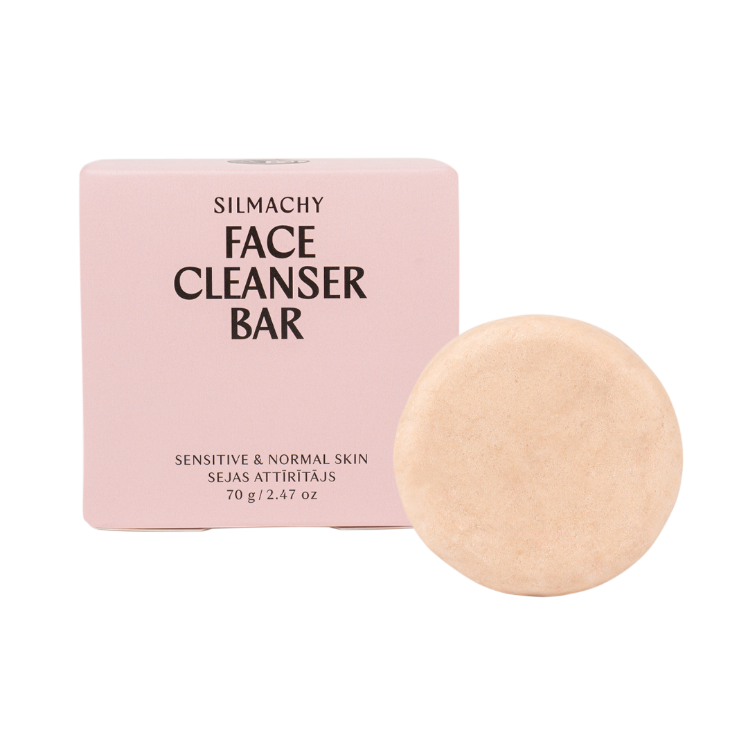 Pain nettoyant visage à l'argile rose pour peau sensible à normale