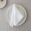 Lot de 2 serviettes légères en lin blanc