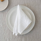 Lot de 2 serviettes légères en lin blanc