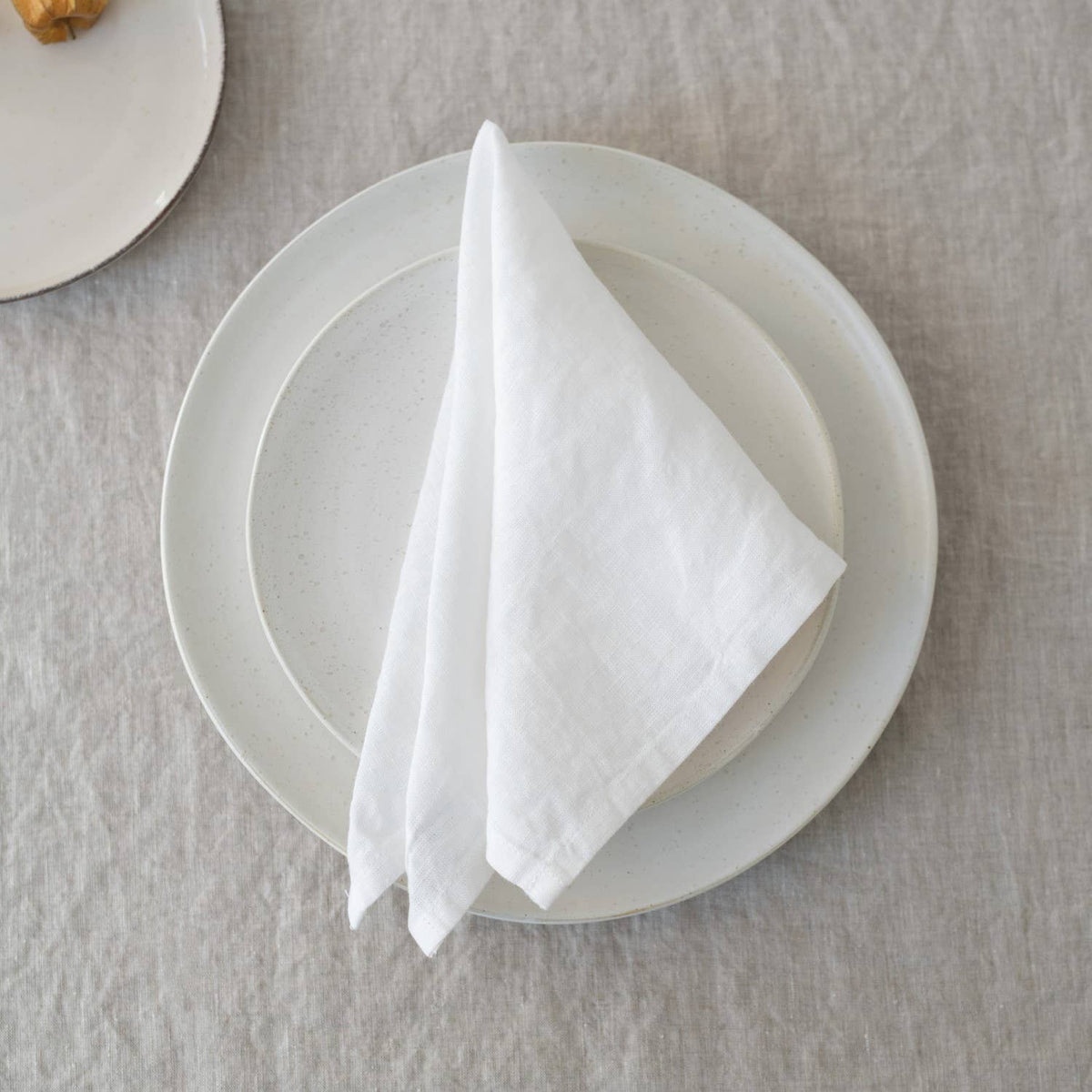 Lot de 2 serviettes légères en lin blanc
