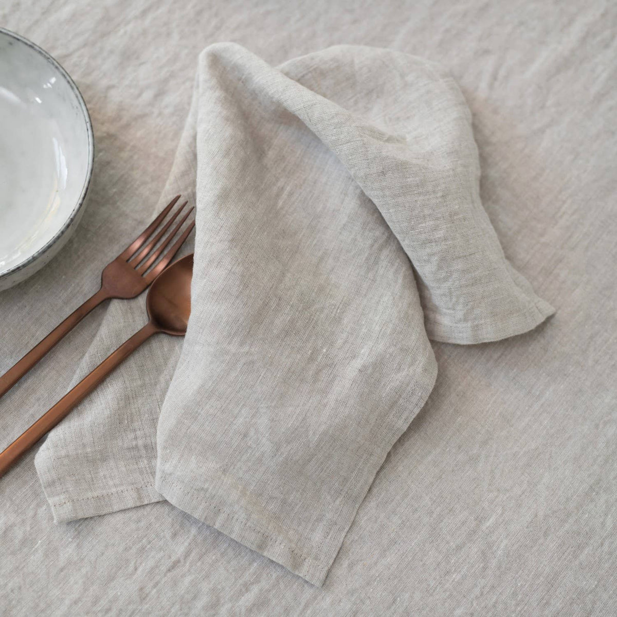Set de 2 serviettes légères en lin Mélange, vue 5