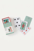 Jeu de cartes à jouer A-Journal rayé vert, vue 3