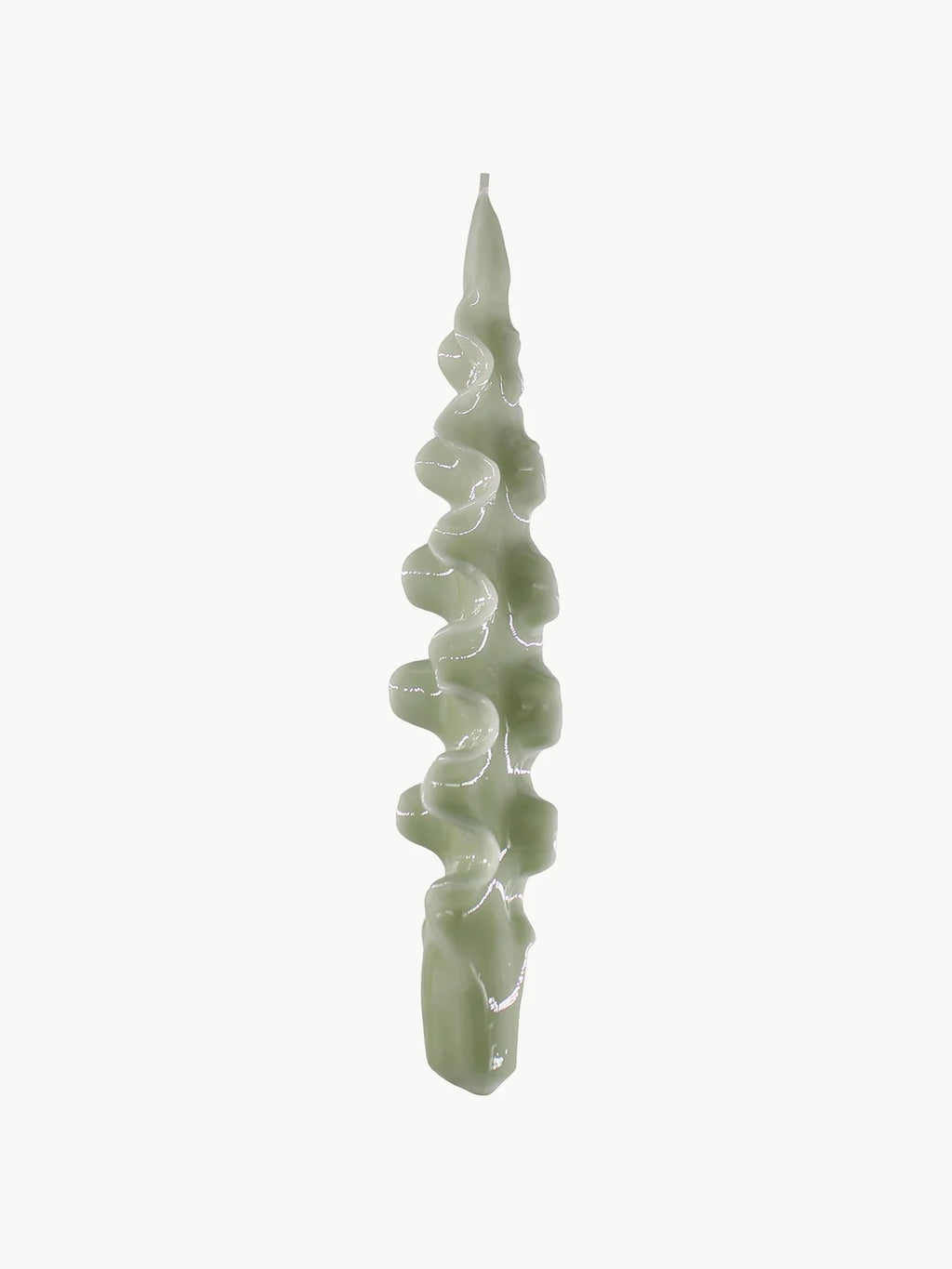 Chandelle algue laquée vert canard, vue 2