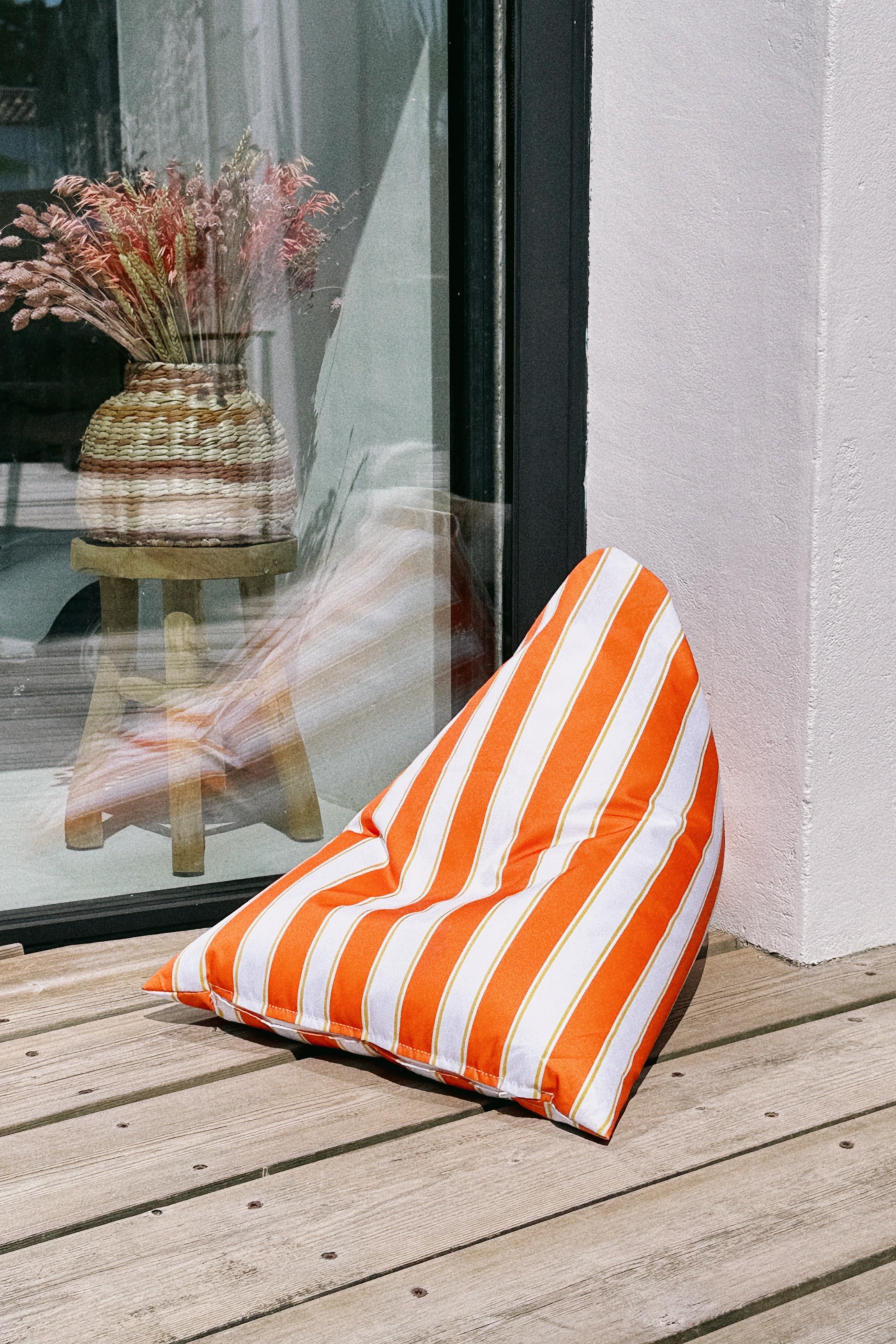 Pouf de plage – Berlingot nomade Vert sauge