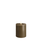 Bougie pilier LED effet cire fondue sable foncé