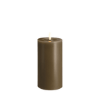 Bougie pilier LED effet cire fondue sable foncé, vue 2