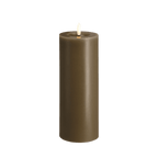 Bougie pilier LED effet cire fondue sable foncé, vue 3