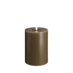 Bougie pilier LED effet cire fondue sable foncé, vue 4