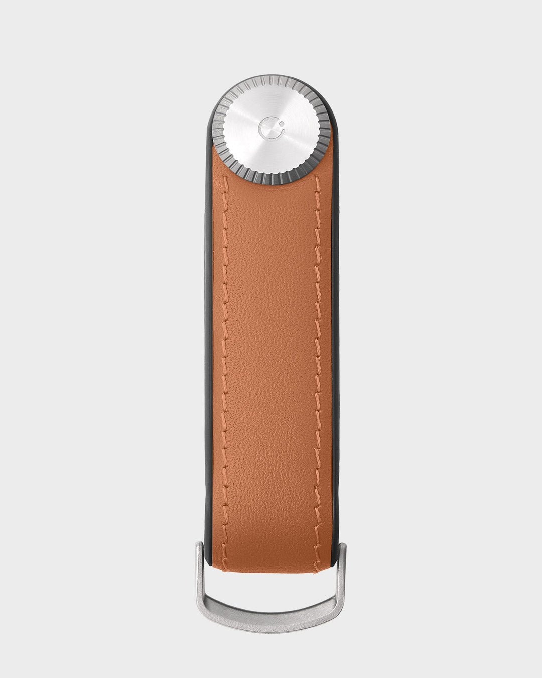 Porte-clés traceur Orbitkey en cuir, coloris camel, photo 5