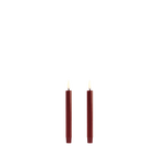 Lot de 2 mini bougies LED rouge carmin, éteintes