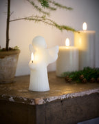 Bougie LED ange en cire, coloris différent du vanille