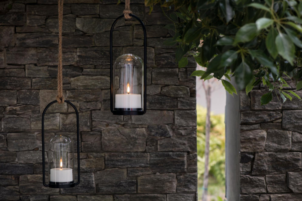 Lanterne d'extérieur LED à dôme en verre, en extérieur, vue 4