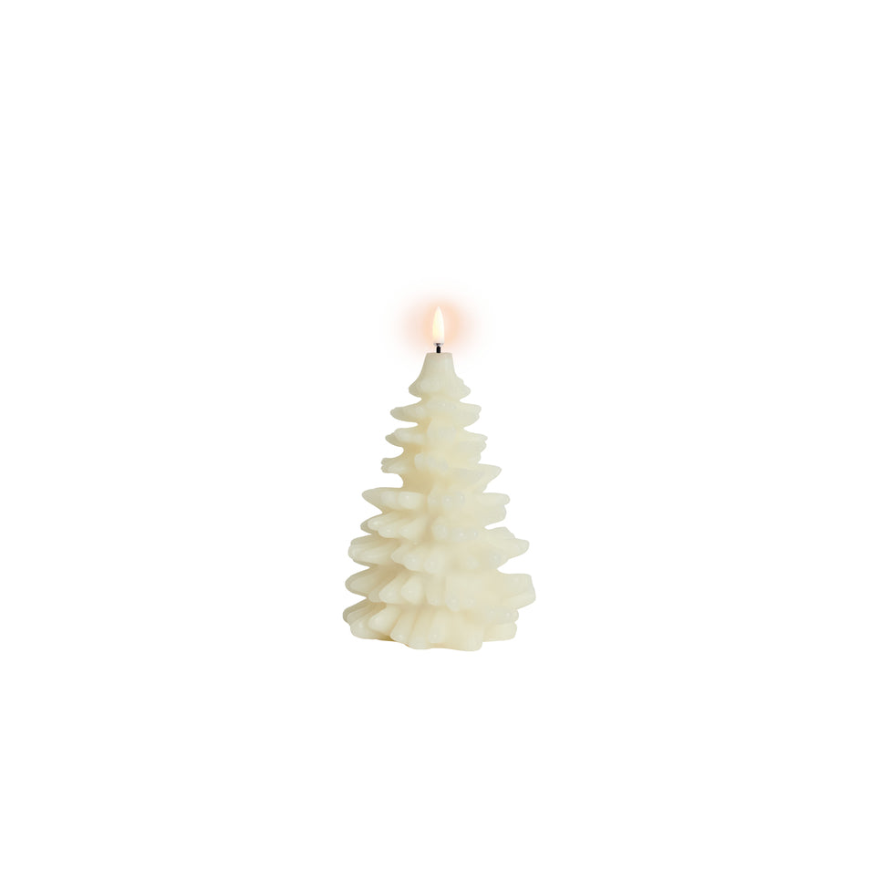Bougie LED sapin de Noël – flamme vacillante et minuterie