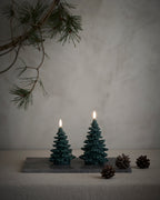 Bougie LED sapin de Noël – flamme vacillante et minuterie