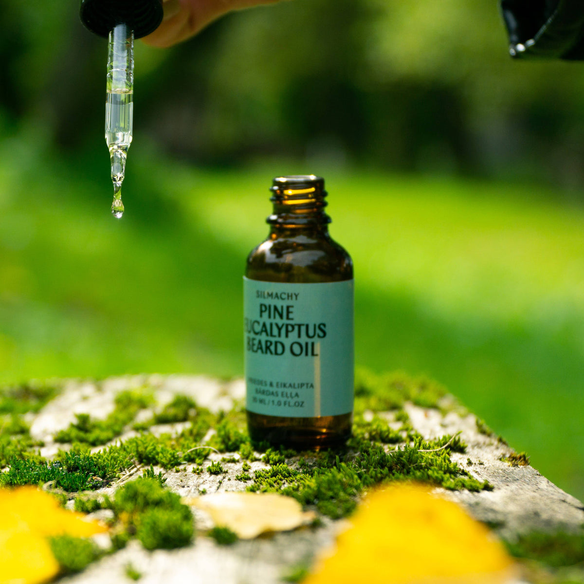 Huile à barbe pin et eucalyptus – soin hydratant et rafraîchissant
