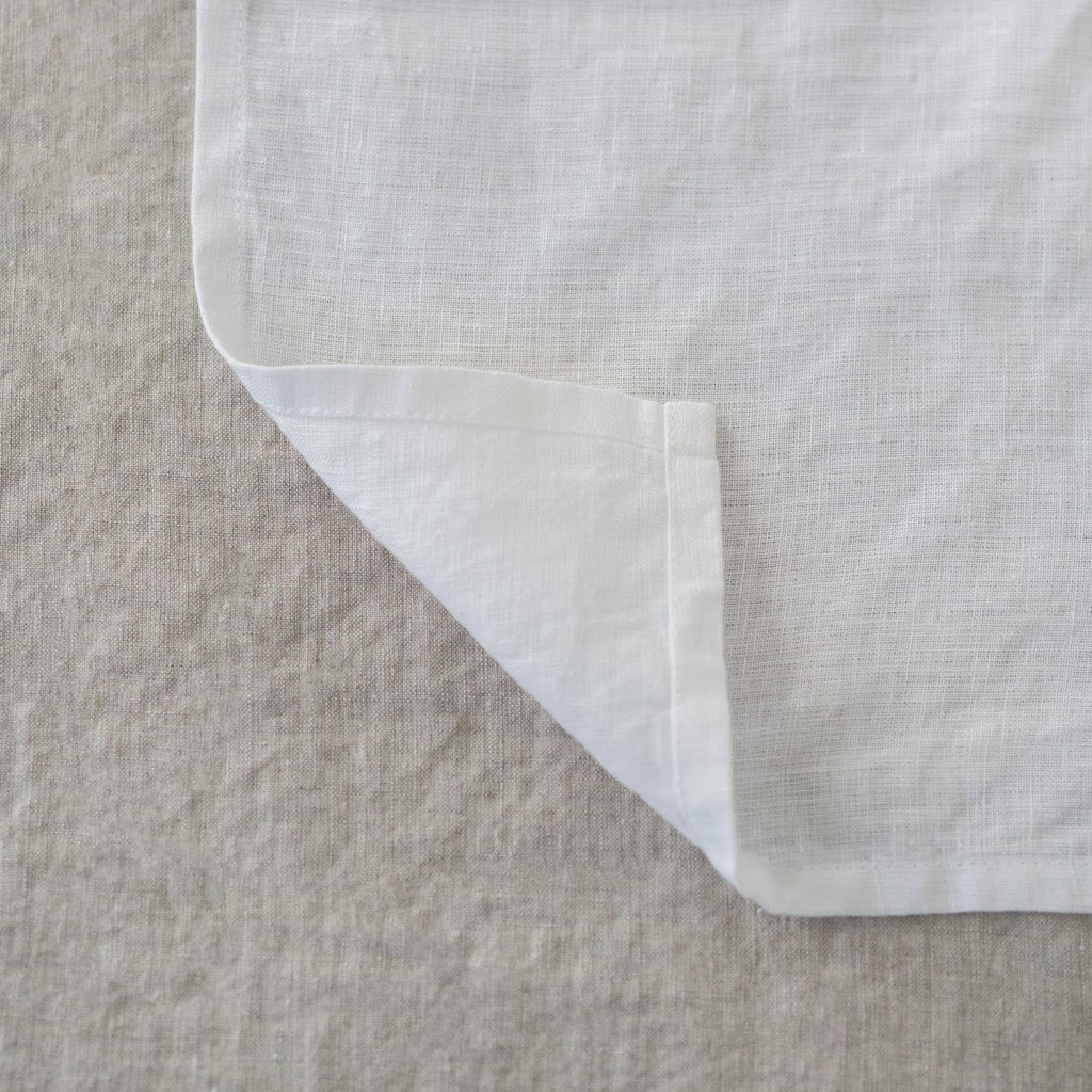Lot de 2 serviettes légères en lin blanc, vue 2