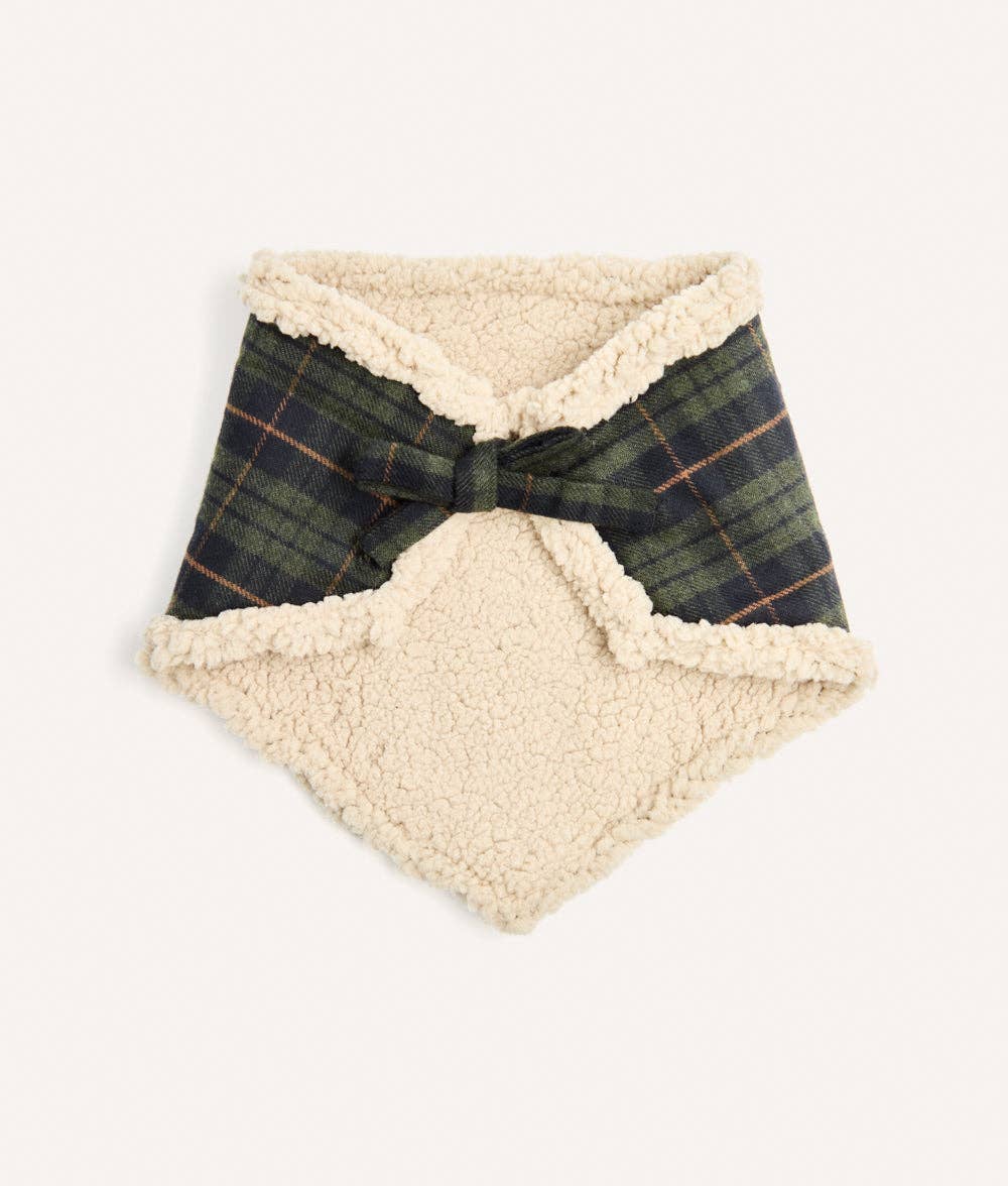 Bandana pour chien tartan vert et crème, taille XL, vue 4