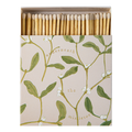 Boîte carrée d'allumettes de sûreté décor branche de gui