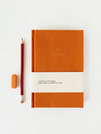 journale d'ecriture couverture lin orange 