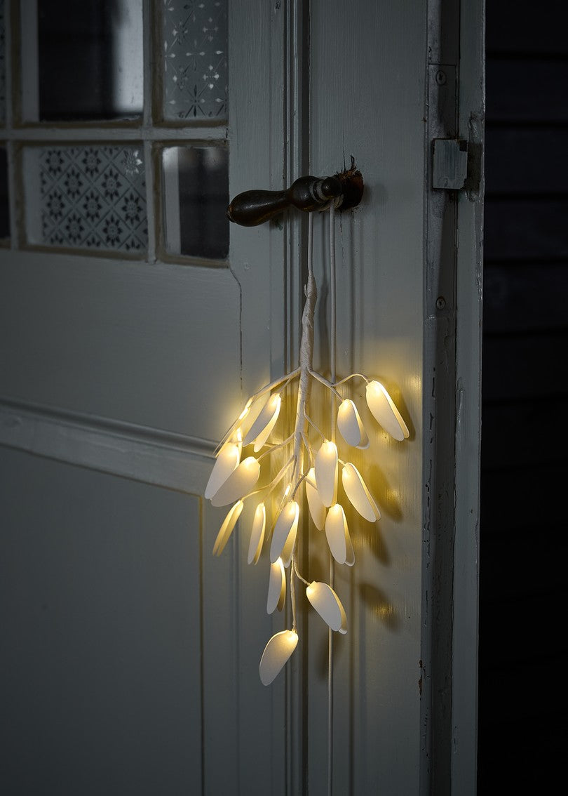 Détail du papier plié du gui de Noël LED Uyuni Lighting poigné de porte 
