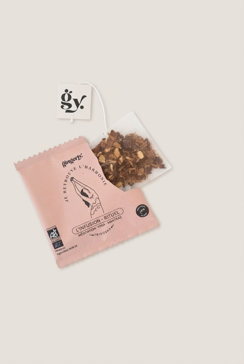 Infusion Gingerly Je retrouve l'harmonie, recette du coffret Équilibre