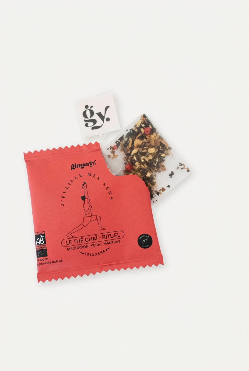Thé chaï Gingerly J'éveille mes sens, recette du coffret Impulsion