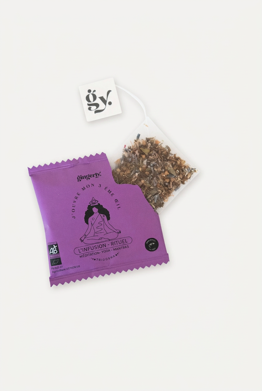 Infusion Gingerly J'ouvre mon 3e œil, recette du coffret Impulsion