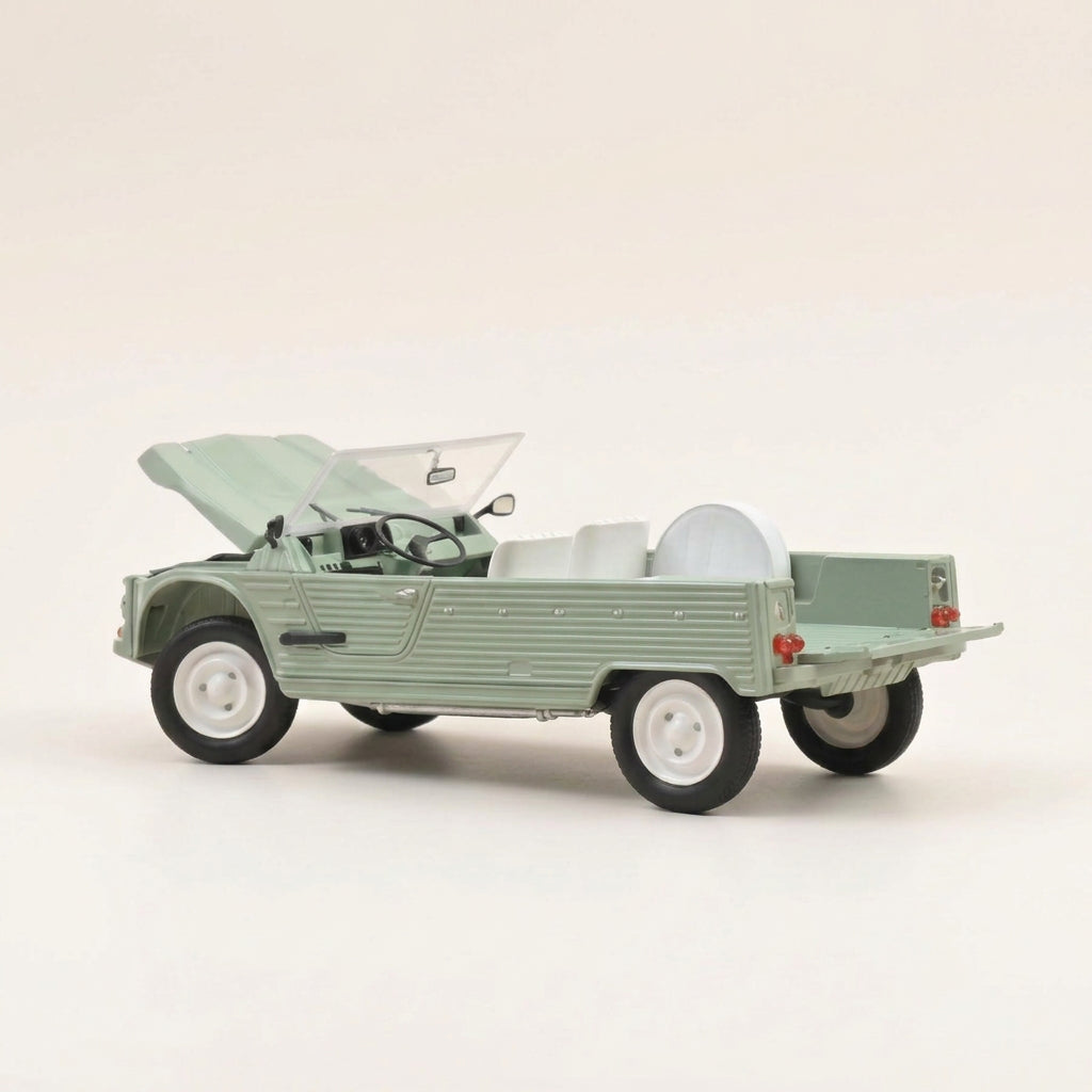 Miniature Citroën Méhari 1983 kaki au 1/18, vue 3